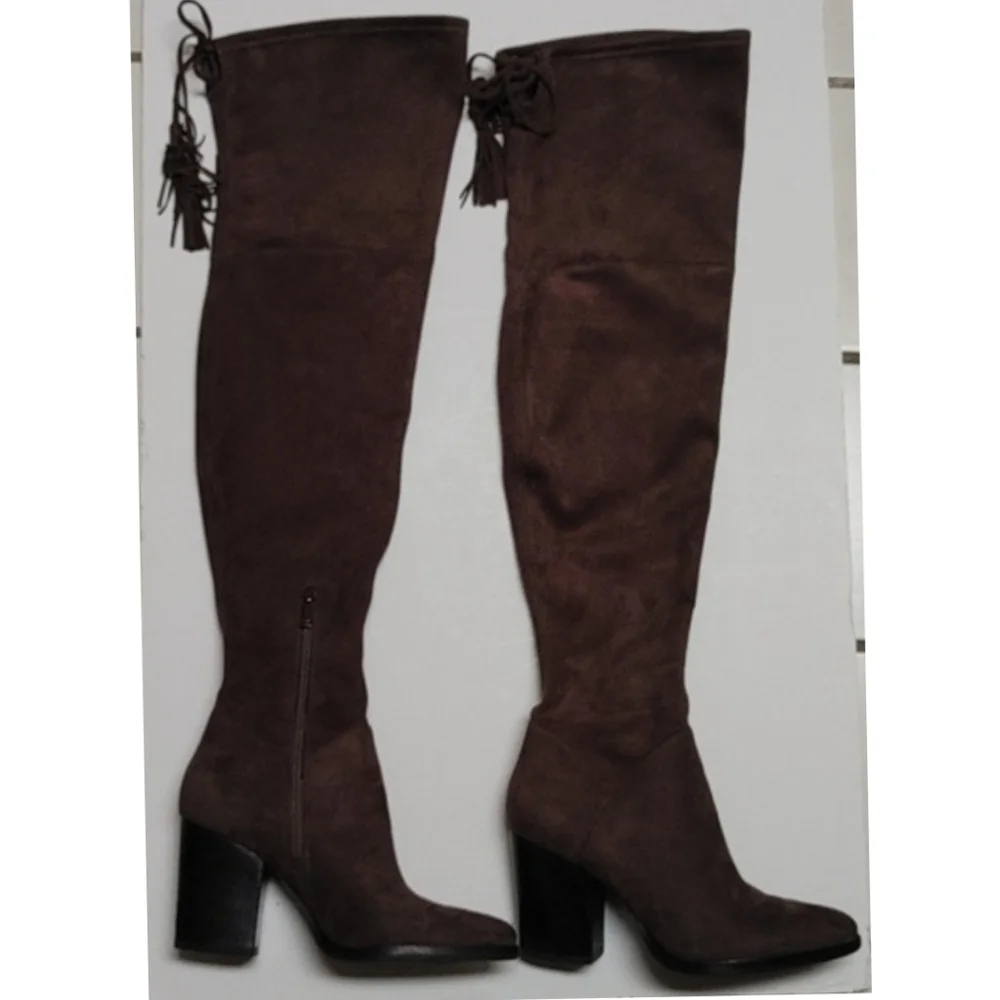 Marc Fisher Taupe Thigh High Boots Size 7M